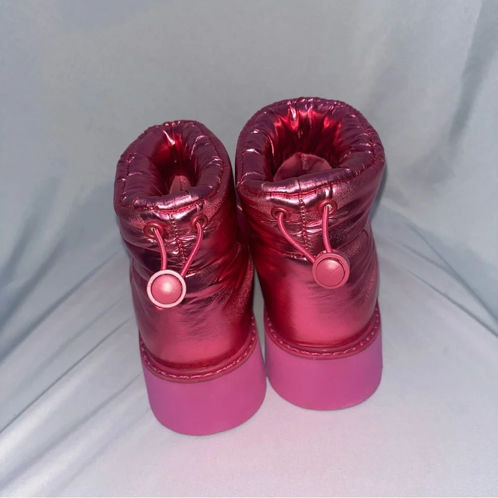 Shiny Pink Women's Winter Boots